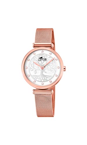 Lotus Damen Analog Quarz Uhr mit Edelstahl Armband 18710/1