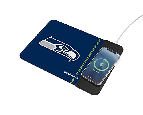 SOAR NFL Wireless Charging Mouse Pad, Seattle Seahawks