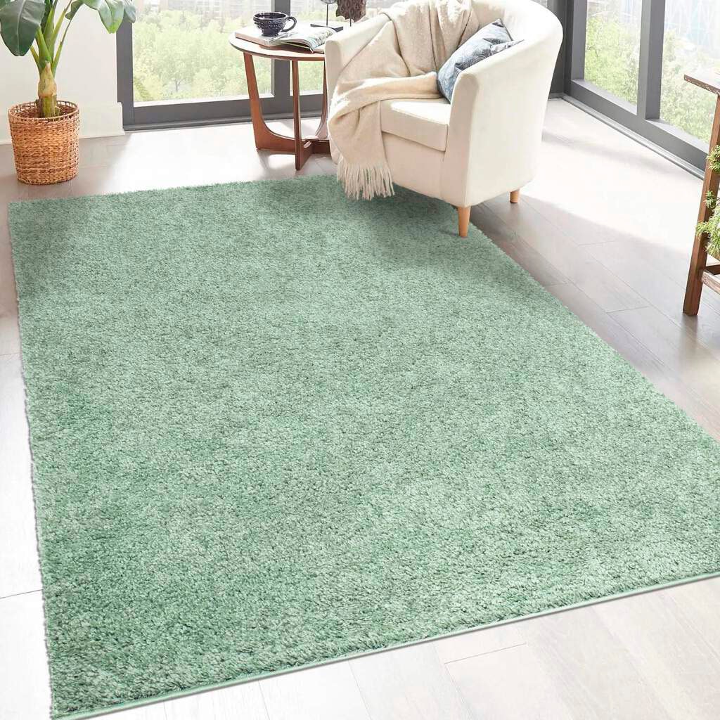 carpet city Shaggy Teppich-Läufer Micro Polyester Hochflor Einfarbig Beige Wohnzimmer Schlafzimmer, Größe: 80 x 150 cm