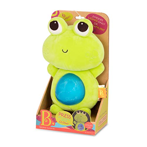 B. toys by Battat BX1651Z B. Twinkle Tummies-Frosch mit Licht und Sound, Grün