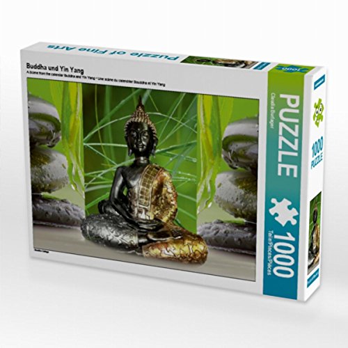 CALVENDO Puzzle Buddha und Yin Yang 1000 Teile Lege-Größe 64 x 48 cm Foto-Puzzle Bild von Digital-Art