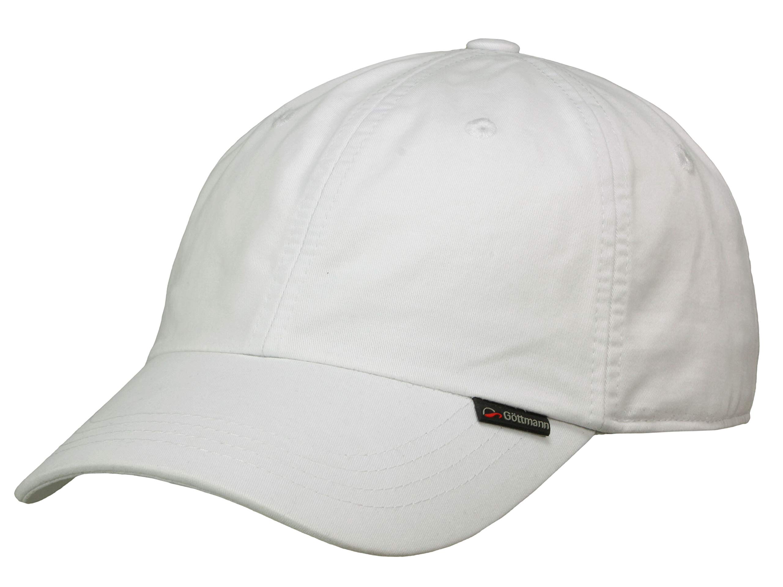 Göttmann Palma Baseballcap mit UV-Schutz aus Baumwolle - Weiß (40) - 61 cm