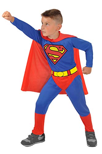 Ciao Superman Kinder Original DC Comics Kostüm (Größe 10-12 Jahre), blau/rot