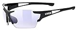 uvex sportstyle 803 race V - Sportbrille für Damen und Herren - selbsttönend & verspiegelt - beschlagfrei - black/blue - one size