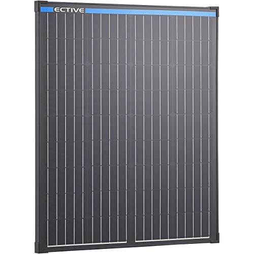 ECTIVE 12V 100W Monokristallines Solarmodul Black Edition mit 36 Zellen Solarpanel mit Sicherheitsglasplatte MSP100 Black in 13 Varianten 50-190 Watt