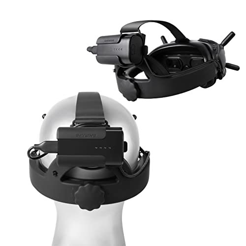 ZJRXM FPV Goggles V2 Kopfgurt mit FPV Goggles V2 Batterie Halterung Zubehör, Verstellbares Kopfband mit Batterieclip für DJI FPV Goggles V2