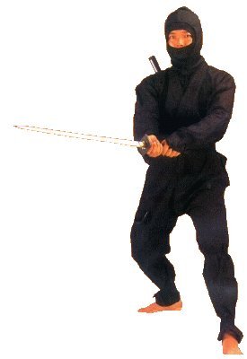 Ninja Anzug schwarz, Gr. 170 cm
