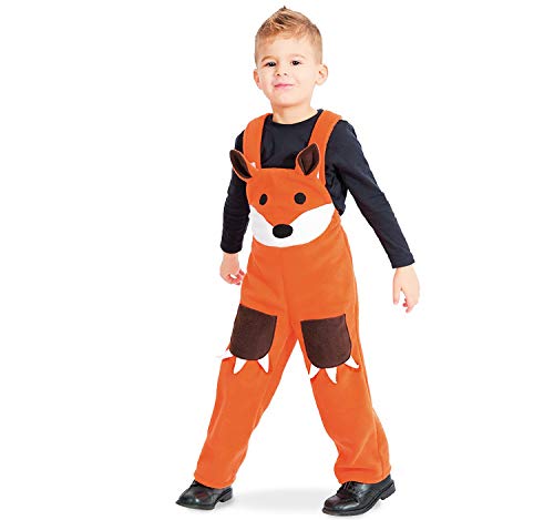 Krause & Sohn Fuchs Kostüm Freddy Latzhose Spielhose für Kinder Gr. 98-116 orange Tier Fasching Karneval Geburtstag (104)