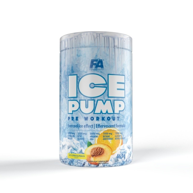 FA Nutrition Ice Pump Booster | 463g je Behälter | Pre-Workout Training Kühleffekt Body Building | L-Citrullin Beta Alanin Koffein | Nahrungsergänzungsmittel (ICY LYCHEE)