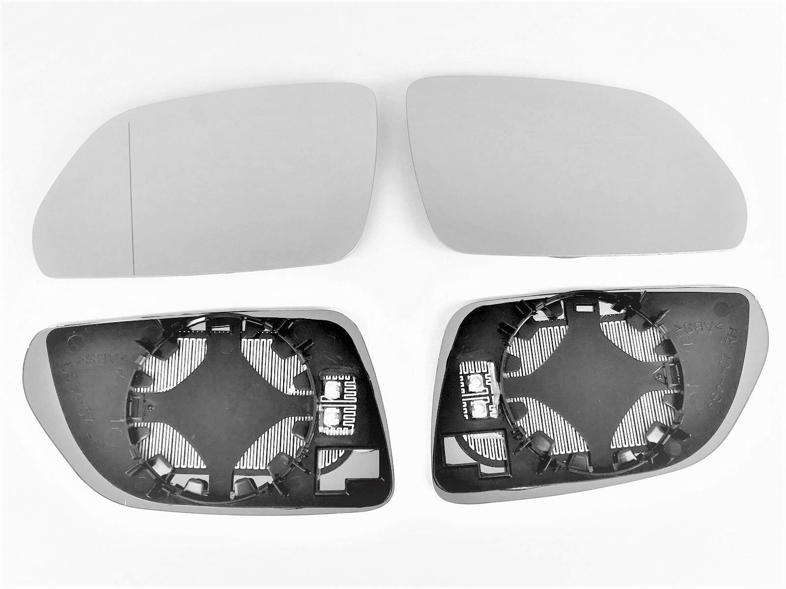 ACHTUNG! Passt erst ab Facelift 06.2005 bis 06/2009, 2x Spiegel Spiegelglas links + rechts Pro!Carpentis kompatibel mit Polo 9N Set beheizt Ersatzglas für Aussenspiegel