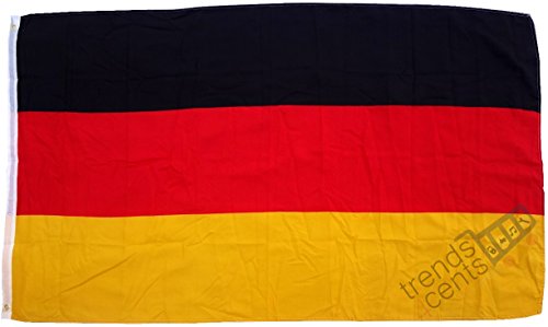 Top Qualität - Flagge DEutschland Fahne, 250 x 150 cm, extrem reißfest, Keine Billig-Chinaware, Stoffgewicht ca. 100 g/m², sehr robust, extra starke Messing-Ösen