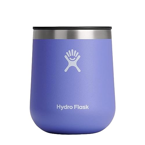 Hydro Flask Weinbecher aus Keramik, wiederverwendbar, mit Deckel, Lupine, vakuumisoliert, spülmaschinenfest, BPA-frei, ungiftig