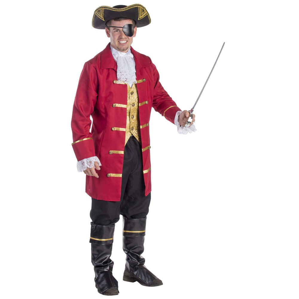 Dress Up America 796-M Luxurious Pirate Costume for Men, Mehrfarbig, Größe Mittel (Taille: 99-112, Höhe: 165-168 cm, Schrittnaht: 74-79 cm)
