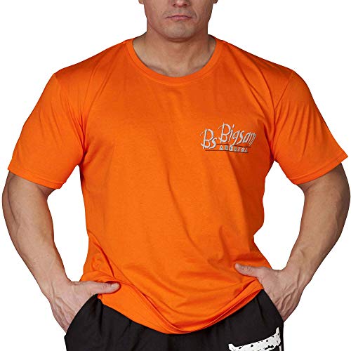 BIG SM EXTREME SPORTSWEAR Herren Shirt T-Shirt Fitness Bodybuilding Gym 2579 orange 3XL