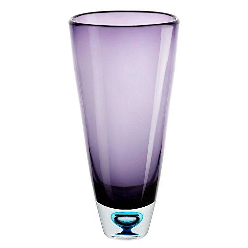 Blumenvase, Bouquetvase, Glas Vase Calla, violett, 33 cm, moderner Style (Art Glass Powered by Cristalica)