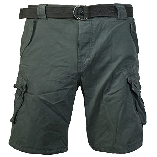 Yakuza Premium Herren Cargo Shorts 3454 dunkelolive Kurze Hose XL