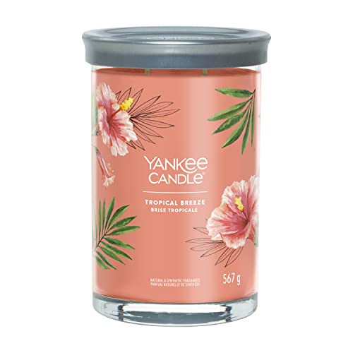 Yankee Candle Signature Duftkerze | große Tumbler-Kerze mit langer Brenndauer „Tropical Breeze“ | Soja-Wachs-Mix | Perfekte Geschenke für Frauen