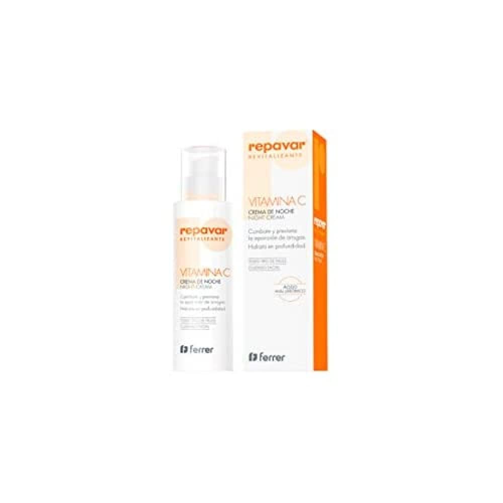 Repavar Revitalizing - Feuchtigkeitscreme für das Gesicht - Nachtcreme - Mit Vitamin C und Hyaluronsäure - Gegen Falten und Anzeichen der Hautalterung - 50 ml