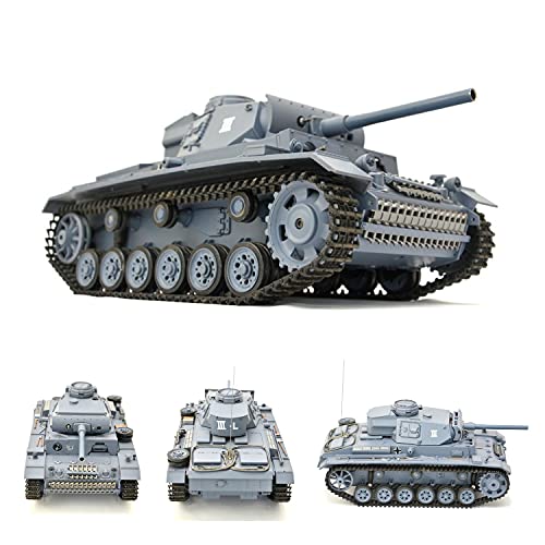 RC Panzer "Kampfwagen III" 1:16 Heng Long -Rauch&Sound - mit Stahlgetriebe und 2,4Ghz Fernsteuerung - V6.0