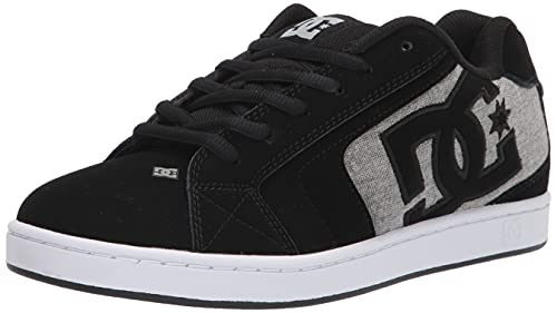 DC Herren Net Casual Low Top Lace Up Skate Schuh Sneaker, Schwarz/Grau/Grau, 42 EU