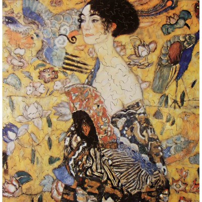 Puzzle Mich�le Wilson Puzzle aus handgefertigten Holzteilen - Gustav Klimt: Dame mit F�cher 350 Teile Puzzle Puzzle-Michele-Wilson-A515-350 3