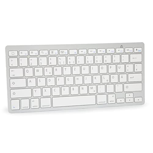 Tragbare Drahtlose Bluetooth-Tastatur, Mini-Kompakttastatur mit 78 Tasten, für IPad, Mac, Android, Arabische/spanische/französische/koreanische/russische/thailändische Tastatur(Deutsch)