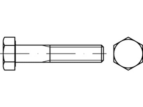 10 Sechskantschrauben ISO 4014 10.9 M 24 x 90 verzinkt A2F, Stahl