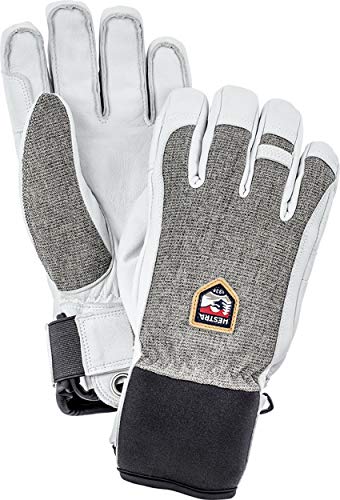 Hestra Army Leder Patrol Handschuh - Warmer, vielseitiger Schneehandschuh für Winter, Skifahren und Snowboarden - Hellgrau - 11