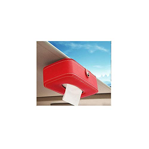 ZXGQF Tissue Box Pu Wasserdichter Papierhandtuchhalter Für Zuhause BüroAuto Dekoration Hotelzimmer Tissue Box Halter, Rot