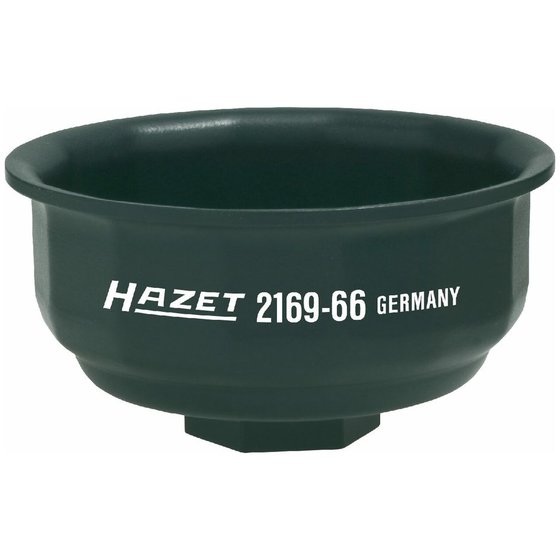 HAZET - Ölfilter-Schlüssel 2169-66, 1/2" für Rillenprofil 66mm für Purflux-Ölfilter