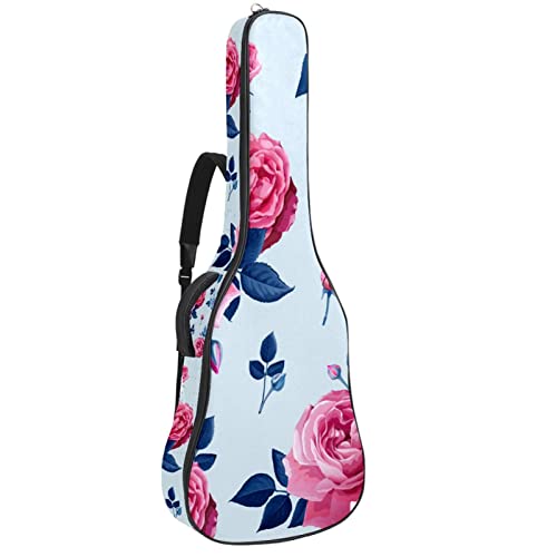 Gitarrentasche Pinke Blume Gig Bag Für Akustische Klassische Elektrische 40 41 Zoll Gitarre Tasche Wasserdichte Guitar Bag