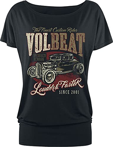 Volbeat Louder and Faster Frauen T-Shirt schwarz XL 95% Viskose, 5% Elasthan Band-Merch, Bands