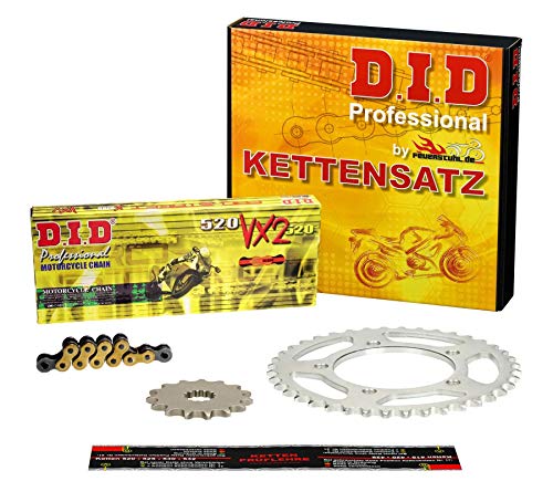 Kettensatz/Kettenkit LT-Z 400 QuadSport, 2003-2008, Typ AK, DID X-Ring (VX2 gold) extra verstärkt