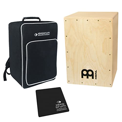 Meinl MYO-CAJ Cajon Bausatz Natur + keepdrum Cajon Bag + Sitzpad