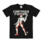 Logoshirt® Wizard of Science I Captain Future I T-Shirt Print I Damen & Herren I kurzärmlig I schwarz I Lizenziertes Originaldesign I Größe M