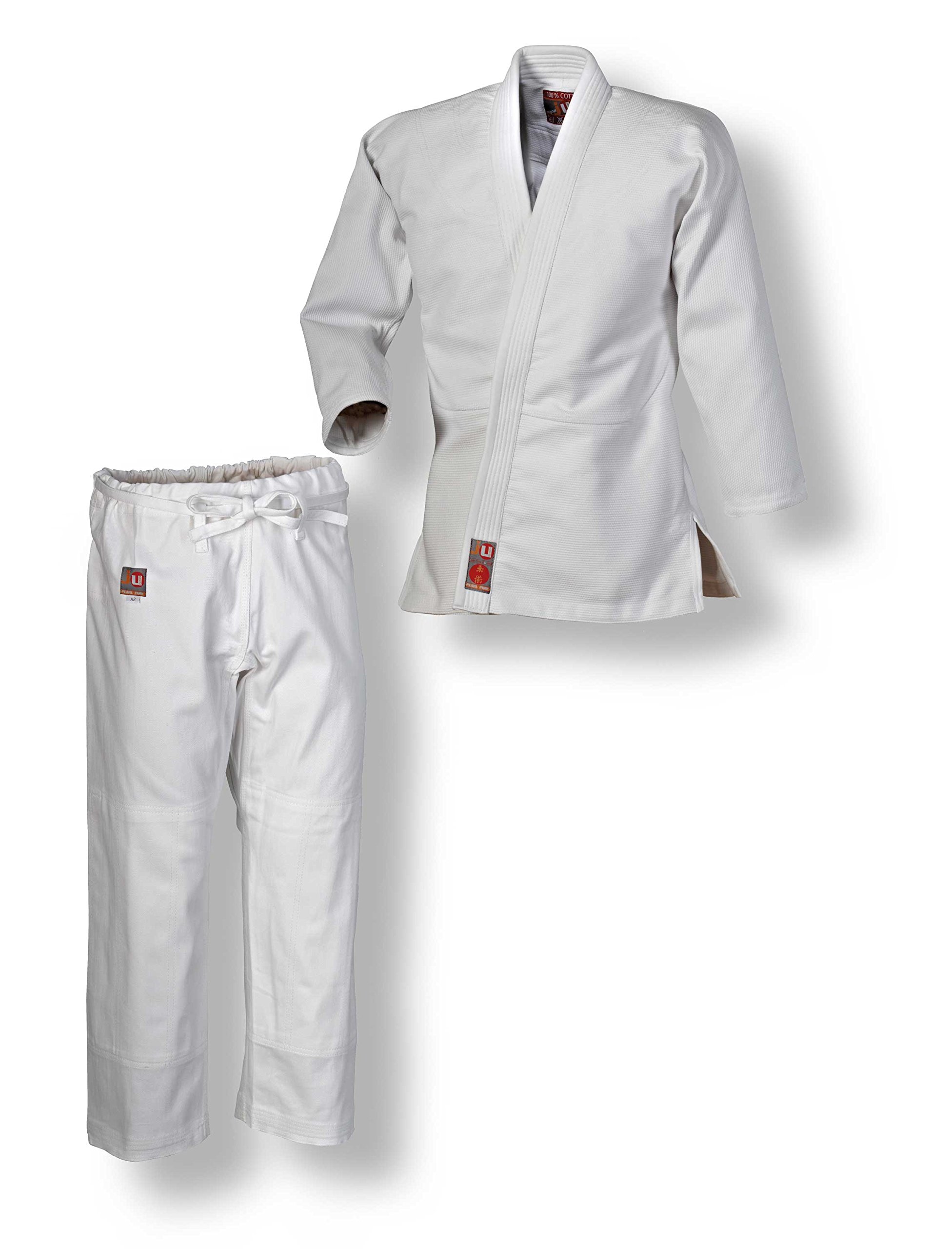 Ju-Sports BJJ Anzug Pearl Pure Lady Cut Weiß F4 I Schmal geschnittener Brazilian Jujutsu Anzug speziell für Damen I BJJ Gi Damen I 100% Baumwolle