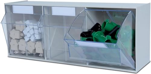 hünersdorff Klarsichtbehälter / Aufbewahrungsbox / Riegel für ein optimales MultiStore-Lagersystem im Baukastenprinzip aus hochschlagfestem Kunststoff (PS), Nr. 3