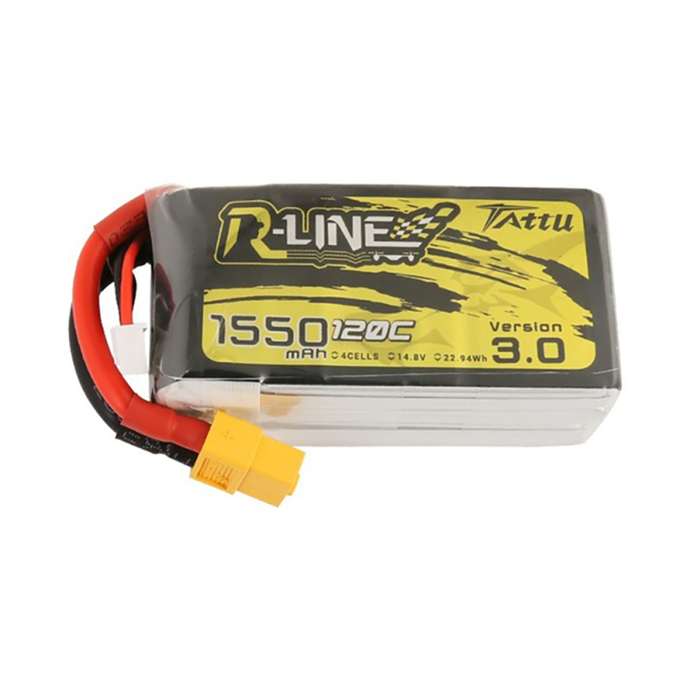 TATTU R-LINE V3.0 4S 14,8 V 1550 mAh 120 C LiPo Batterie XT60 Stecker für Mark5 Analog / HD 5 Zoll Freestyle RC Drone FP