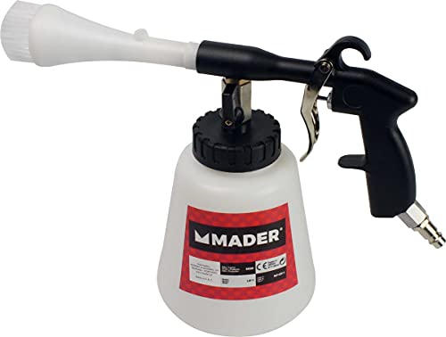 Mader Power Tools 63742 Waschpistole, 1/4 Zoll mit 2 Spitzen: 1 Bürste + 1 Einfach, 1000 ml, Druck 6,5-9,2 bar