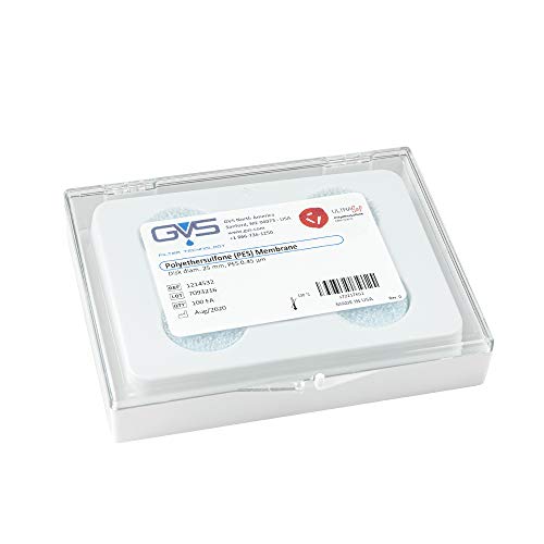 GVS Filter Technology, Filter Disc, PES Membran, 0.45µm, 25mm, 100/pk