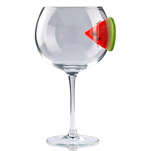 Widdop Weinglas Ice & Slice Wassermelone - Partyglas für Gin-Wodka-Cocktail