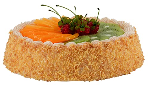 Klocke Dekorationsbedarf Naturgetreue Lebensmittel Attrappe – Künstliche Tortenartikel – Food Dummy/Plastikessen - Dekoration (Torte Obst - 22x6 cm)