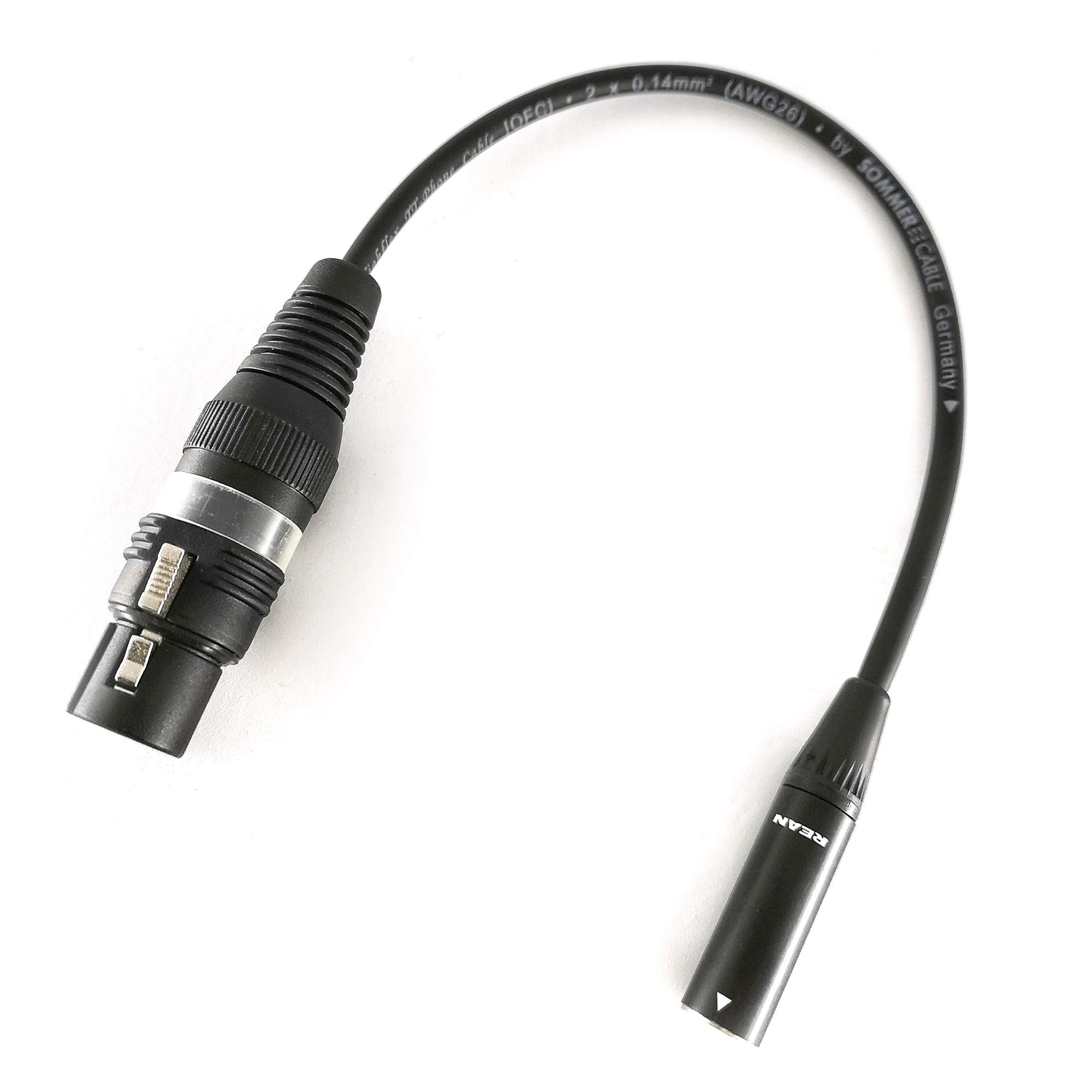 Mini-XLR 30cm Audio-Adapter auf XLR Buchse Blackmagic Kamera Adapterkabel 3-pol - SC-AK-REAN-mXLR-XLR-0030