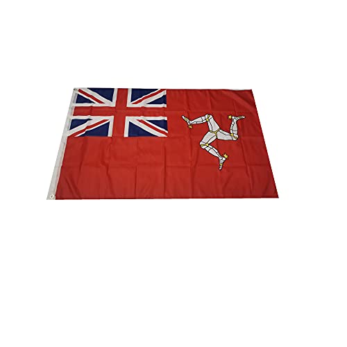 Stormflag Isle of Man-Flaggen, 90 x 150 cm, Polyester-Seide, 90 g, mit Ösen und doppelt genäht.