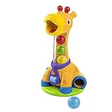 Bright Starts Spin & Giggle Giraffe Ball und Popper Musikalisches Aktivitätsspielzeug, Alter 12 Monate +