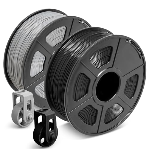 SUNLU ABS Filament 1.75 mm für den 3D-Drucker ABS 3D-Drucker Filamentgenauigkeit +/- 0.02 mm, Schwarz+Grau