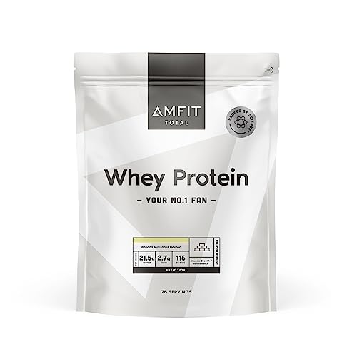 Amazon-Marke: Amfit Nutrition TOTAL Whey Protein Pulver, Geschmacksrichtung: Bananen-Milchshake, 75 portions, 2.27 kg (1er Pack)
