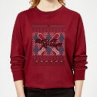 Harley Quinn Women's Christmas Sweatshirt - Burgundy - XXL - Burgundy