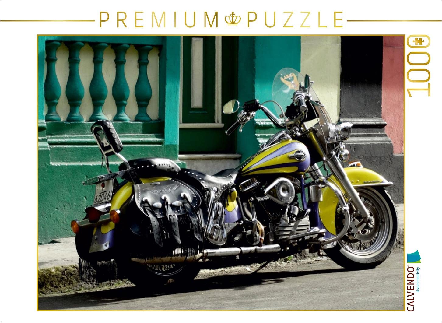 CALVENDO Puzzle Harley Davidson in Havanna 1000 Teile Lege-Größe 64 x 48 cm Foto-Puzzle Bild von Henning von Loewis of Menar