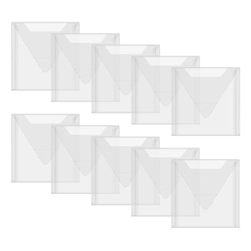Srogswxd 4,75 X 4,75 Quadratische Aufbewahrungstasche, Wiederverschließbare Kunststoff-Umschlagtaschen, Transparente Aufbewahrungsumschläge für Transparente Stempel, Gestanzt, B
